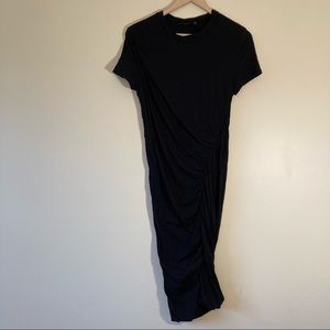 Theory bodycon rushing black dress